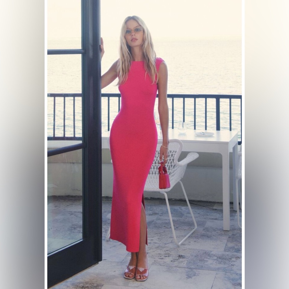 Open Back Sweater Midi Dress, NWT